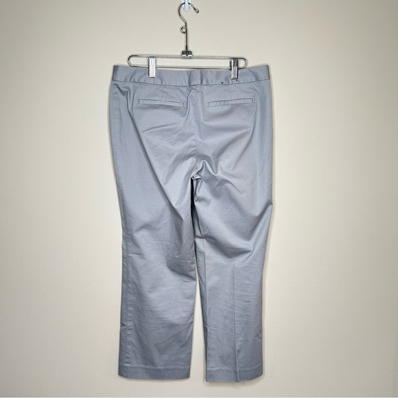NWT Banana Republic 100% Cotton Straight Leg Mid Rise Trousers Grey Size 8 - Picture 4 of 10